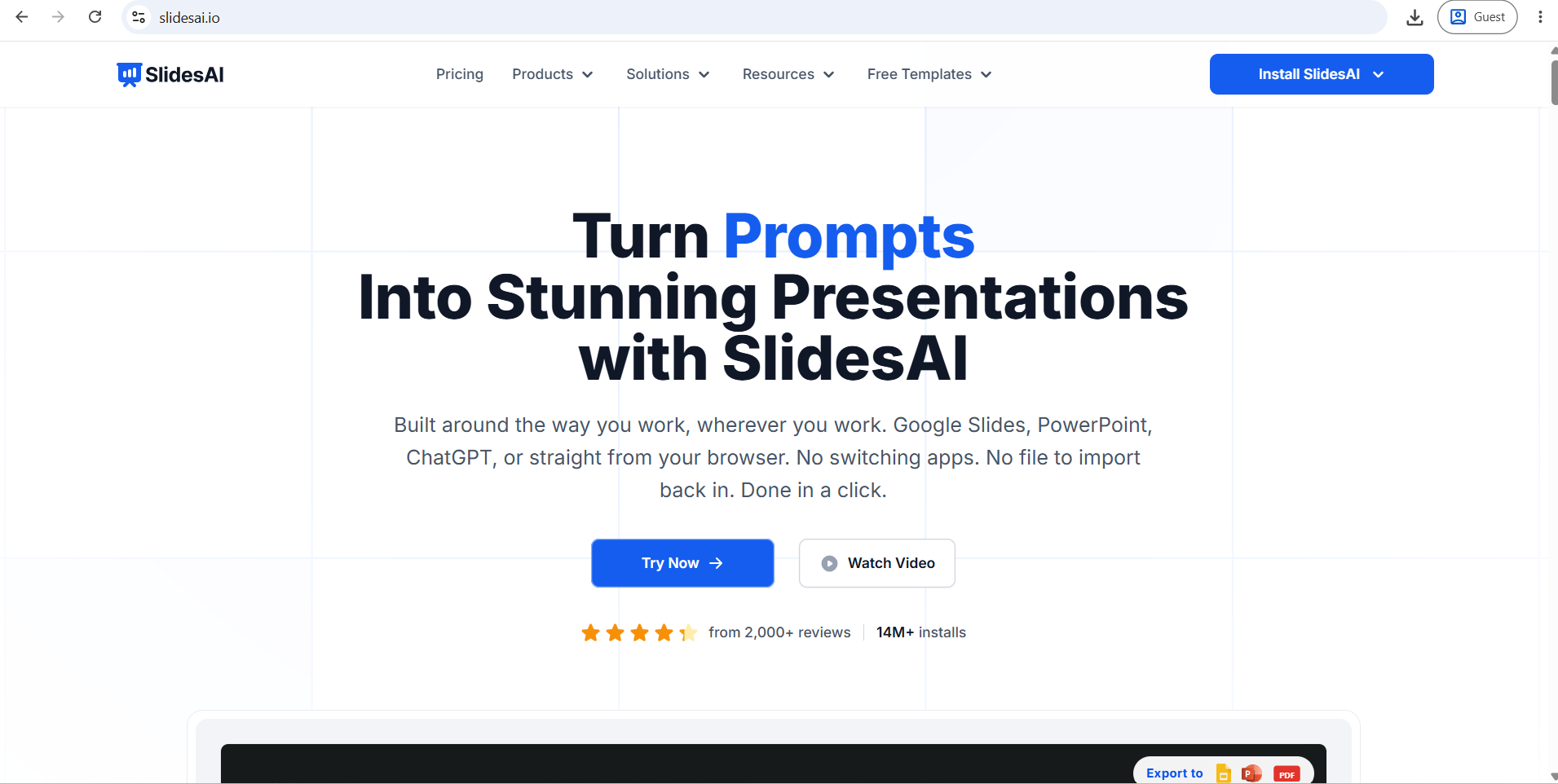 SlidesAI.io Add-On for Google Slides Screenshot